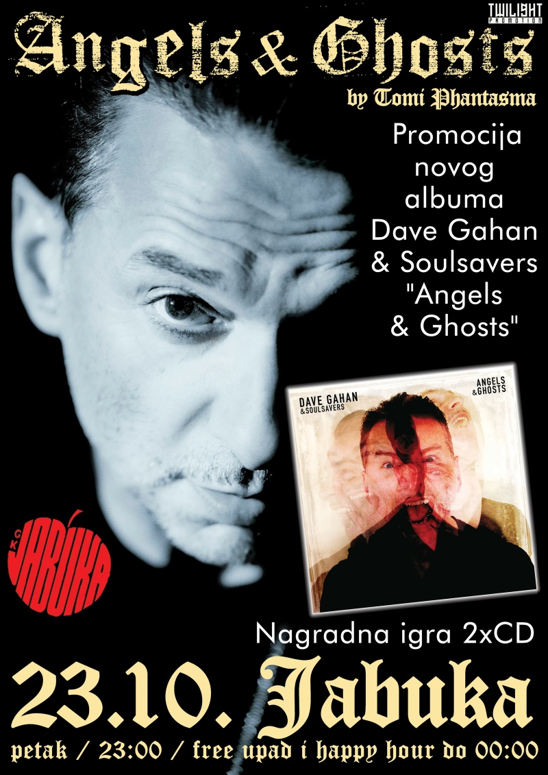 Promocija novog albuma: Dave Gahan & Soulsavers "Angels & Ghosts" 23.10. u zagrebačkom klubu Jabuka!