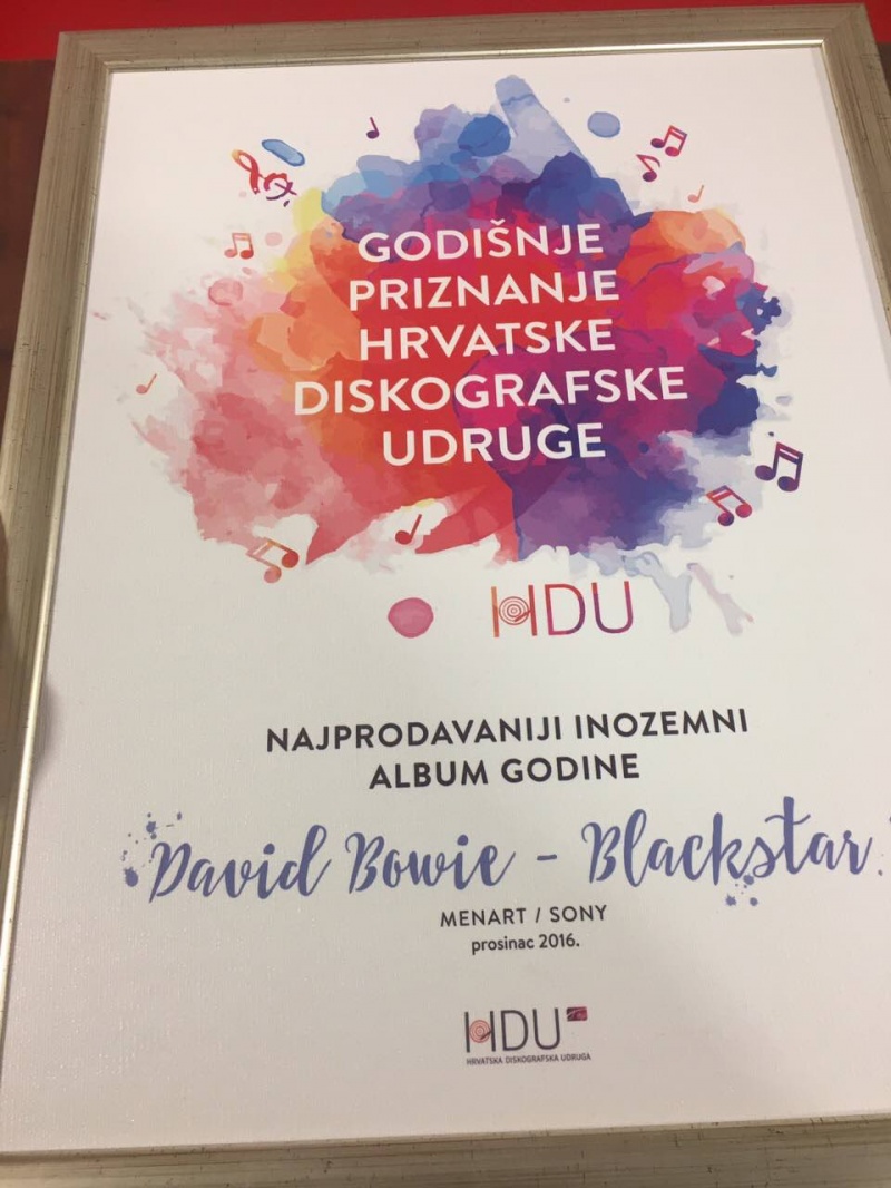 David Bowie najprodavaniji inozemni album u Hrvatskoj u 2016!