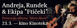 Andreja, Rundek & Ekipa "Ftičeki" - promocija albuma "Mura Mura"