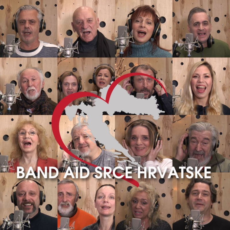 Band aid Srce Hrvatske pjeva u zahvalu svim ljudima Hrvatske koji prvi pomažu kad je najteže