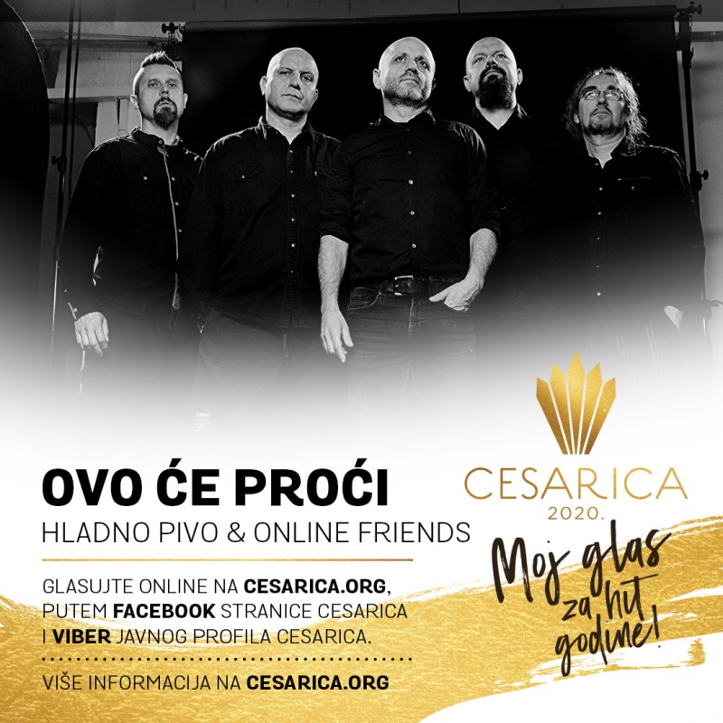 Hladno pivo i Online friends s pjesmom „Ovo će proći“ nominirani za Cesaricu